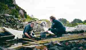 feltarbeid hvor vi samler inn blåskjell