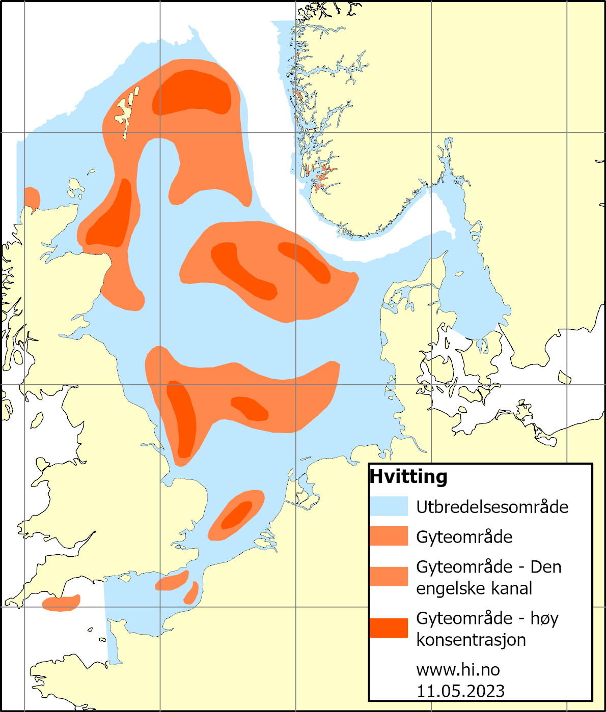 utbredelseskart for hvitting