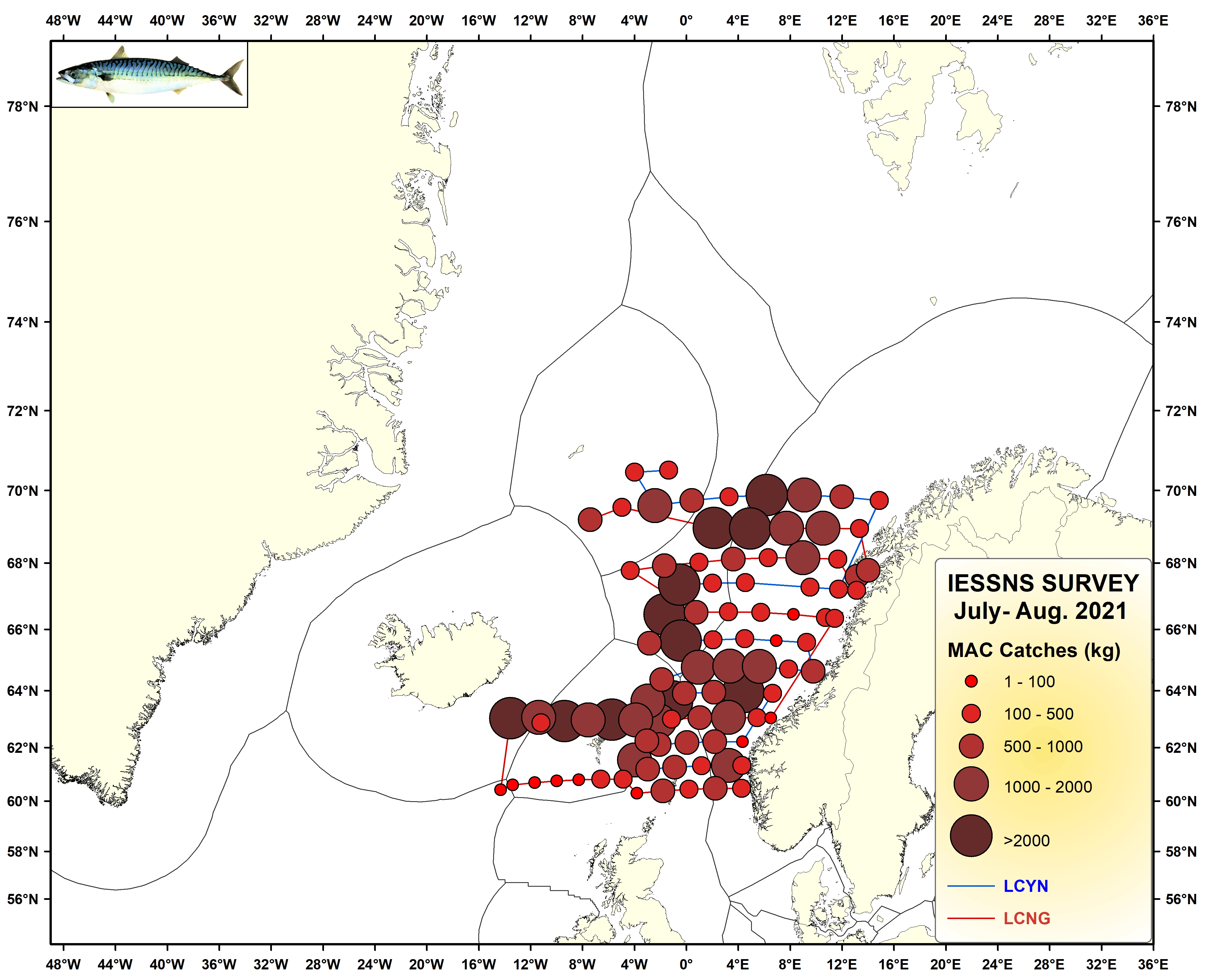 Kart over fangstområder