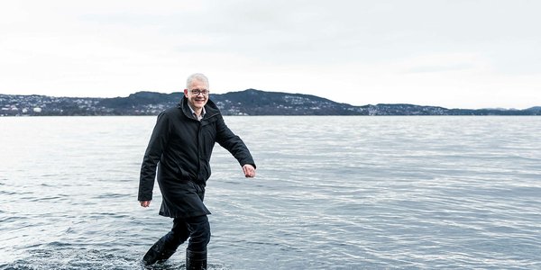 

Havforskingsfirektør Nils Gunnar med sjøstøvler