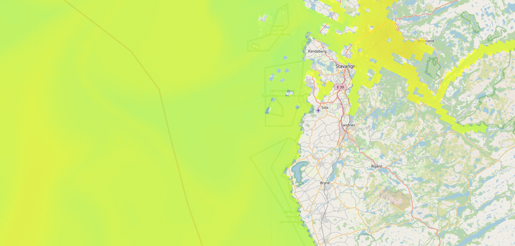 Temperaturoversikt på Sola