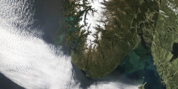 

satellittfoto av Sør-Norge