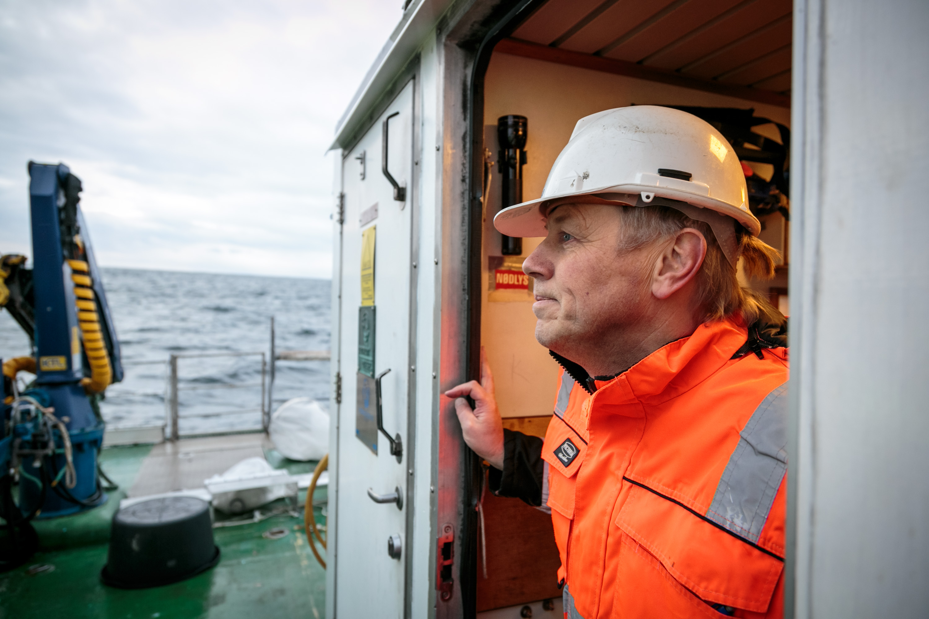 Bjørn Einar Grøsvik photographed on a research cruise.