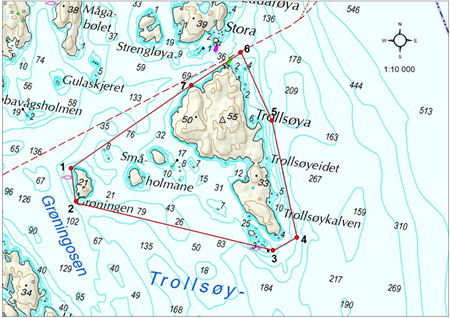 kart som viser hvor fredningsområdet ligger 