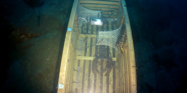

Lobster trap on the quay.