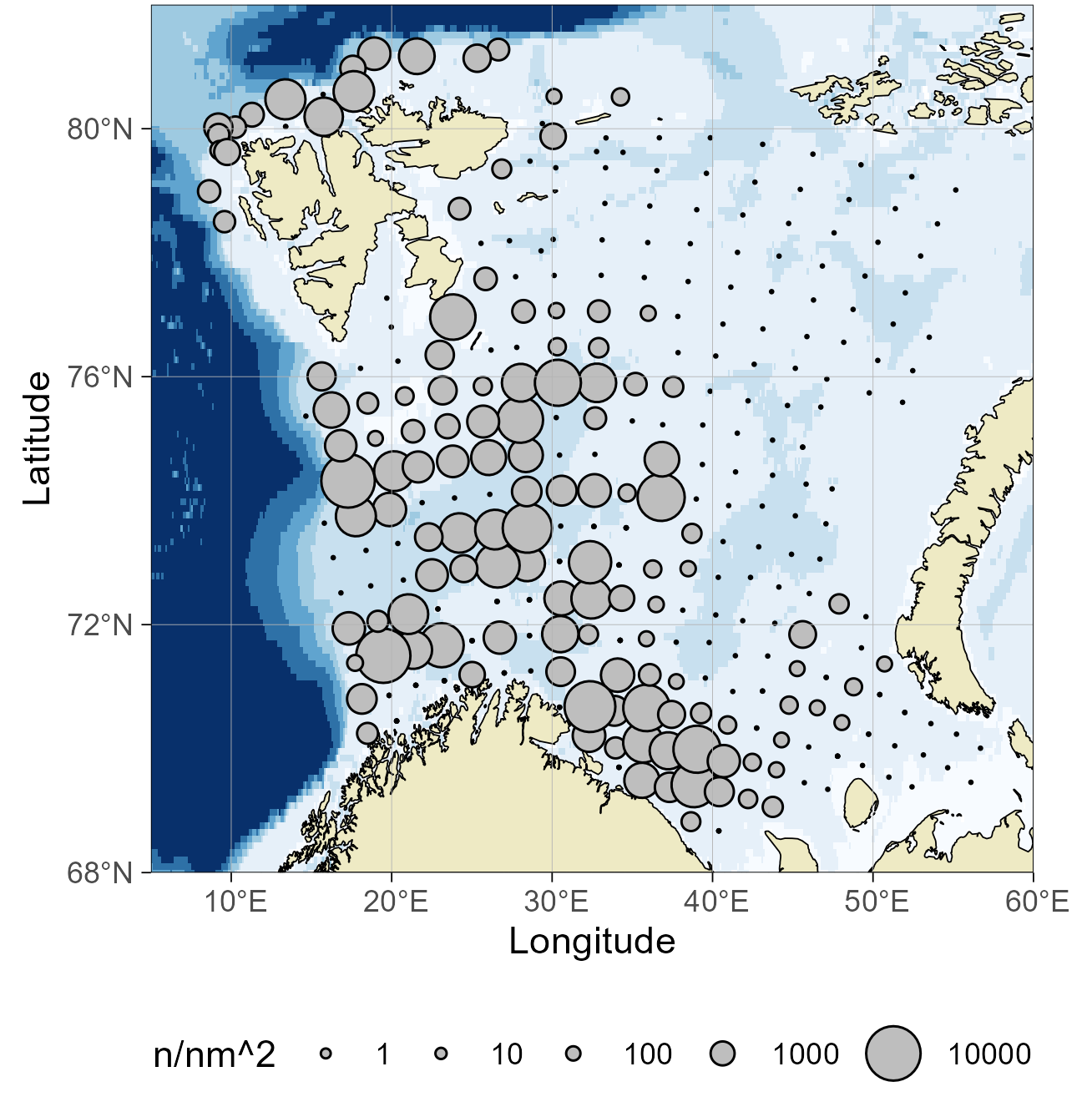 8.1.2 Distribution of cod 20-34 cm, August-October 2024
