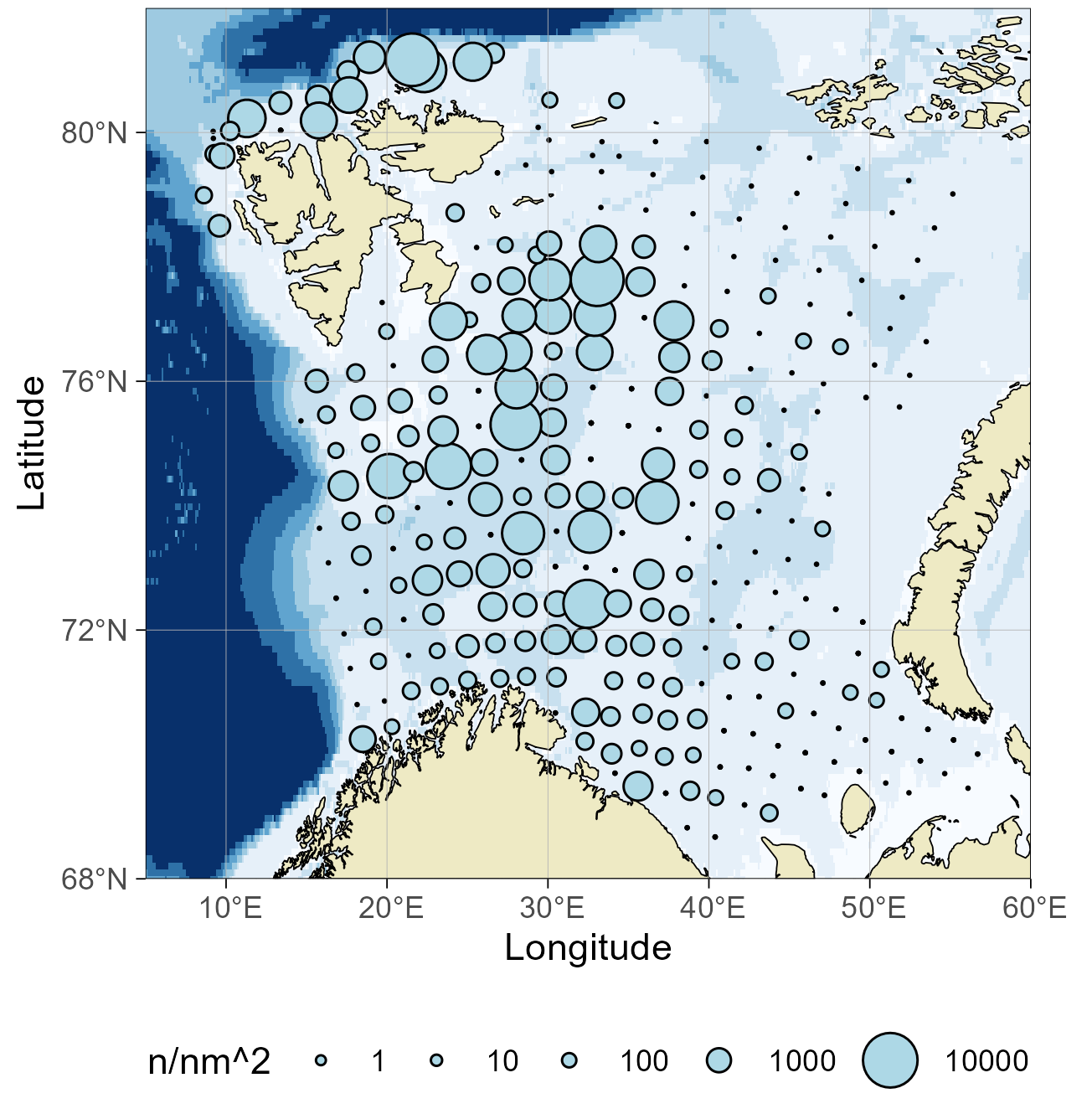 8.1.1 Distribution of cod <20 cm, August-October 2024