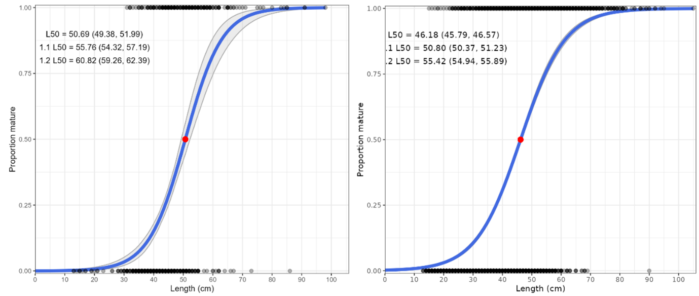 Maturity length from Vestlandet and Skagerrak