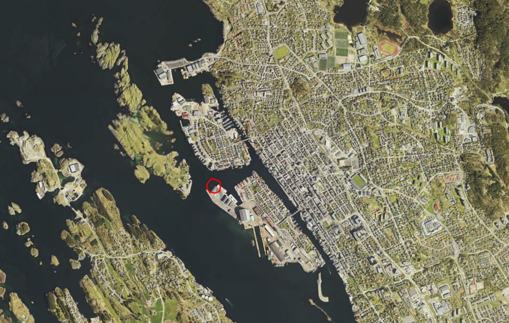 kart over Haugesund