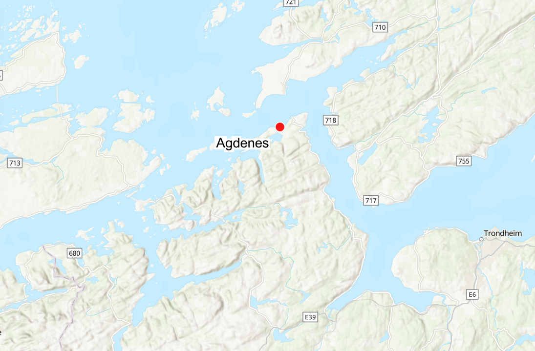 kart som viser produksjonsområde 6 og stasjoner undersøkt