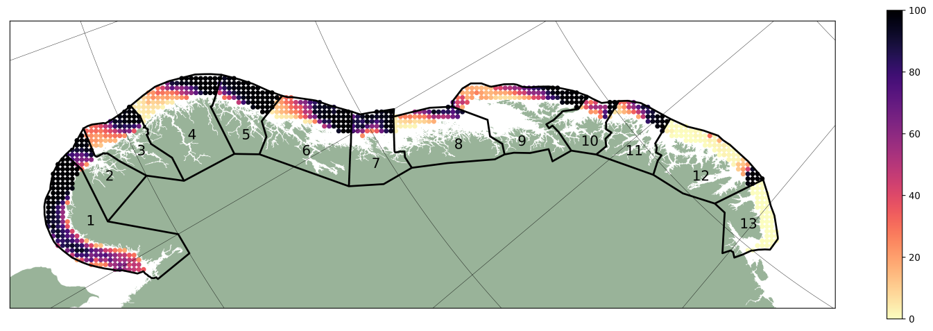 Karmodell over prosentandel smittetrykk
