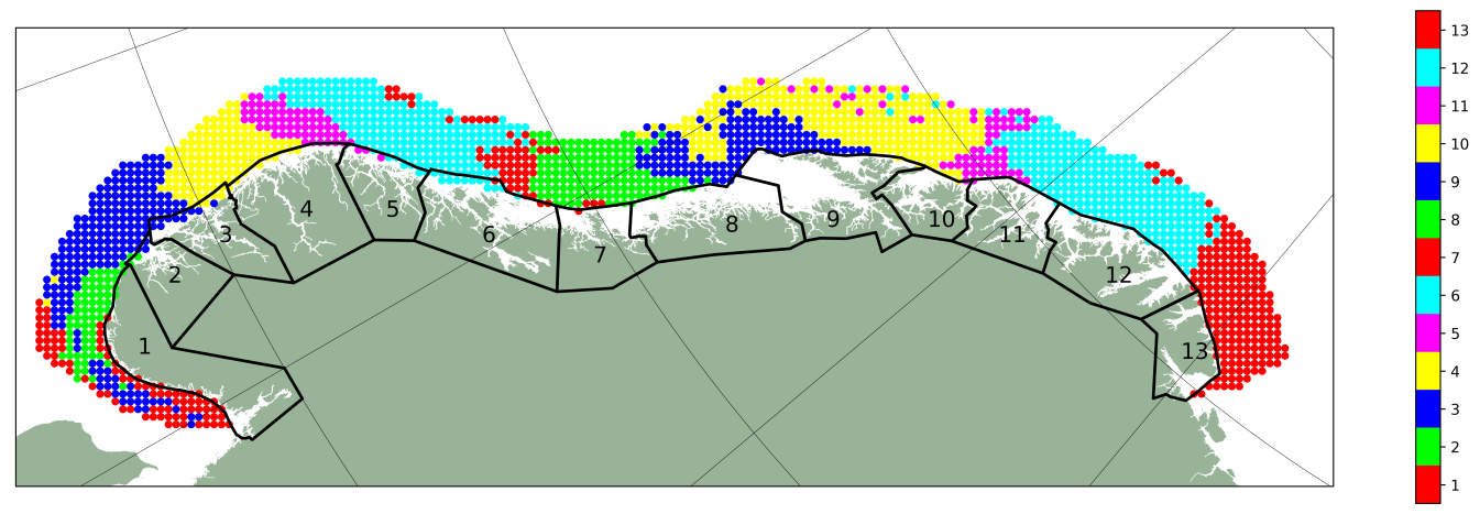 Kartmodell over smittetrykk