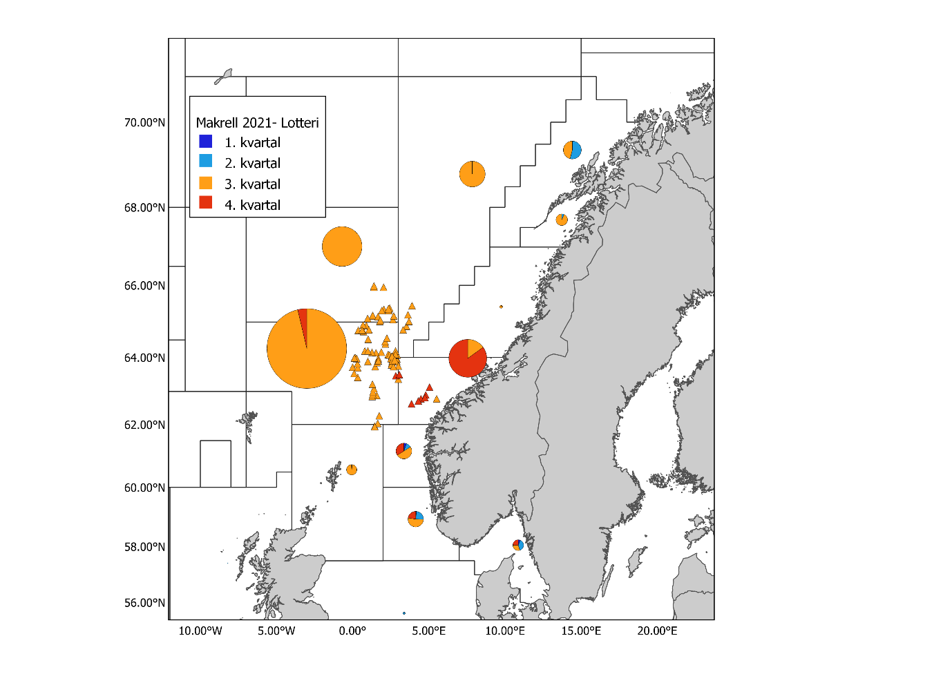 Geografisk fordeling makrell