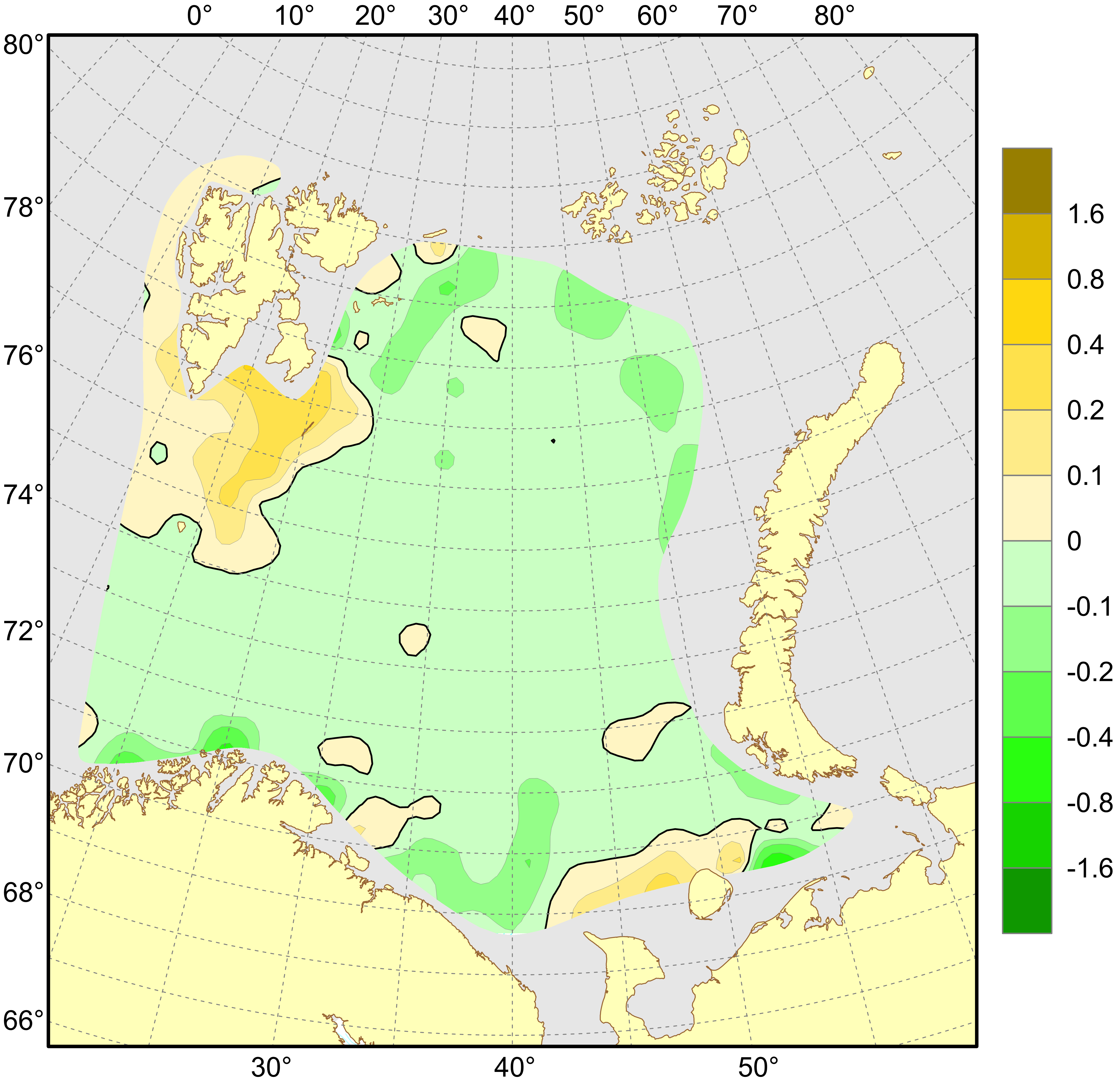 Figure 4.1.1.12. Salinity anomalies at the bottom, August–September 2023.