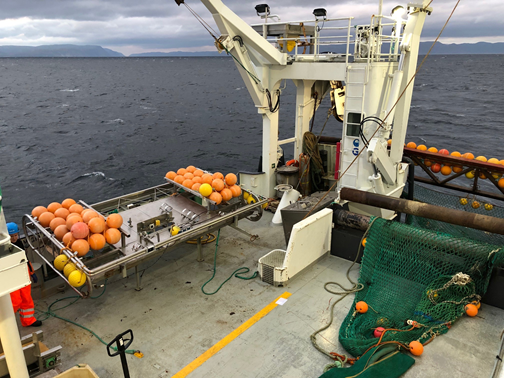 Bildet viser videosleden til venstre, og Agassiz-trålen til høyre.