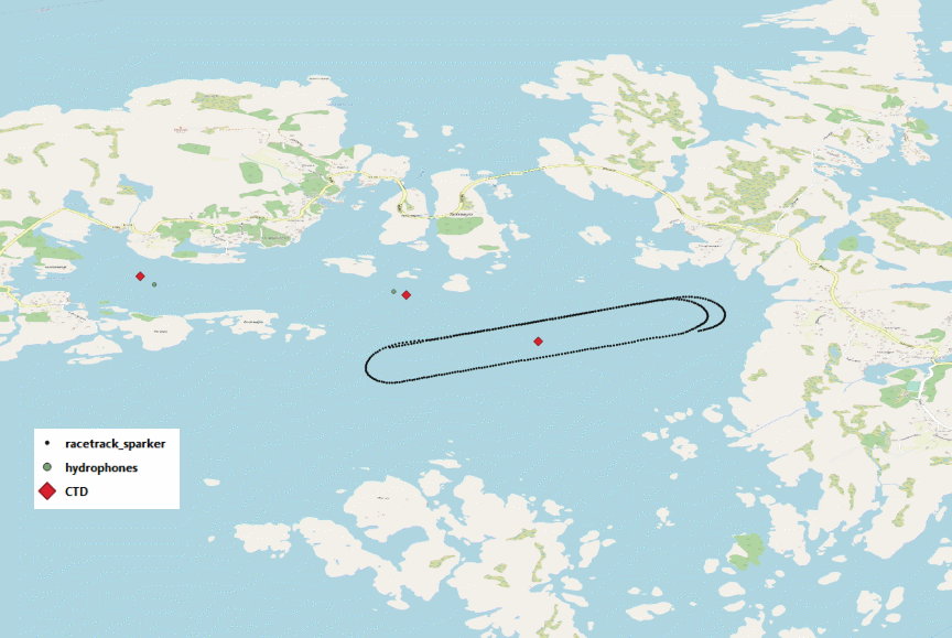 Figure 14. Map of the CTD cast locations. 