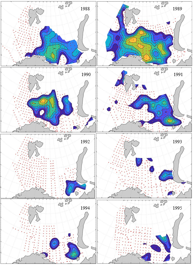 Overview capelin 1988-1995