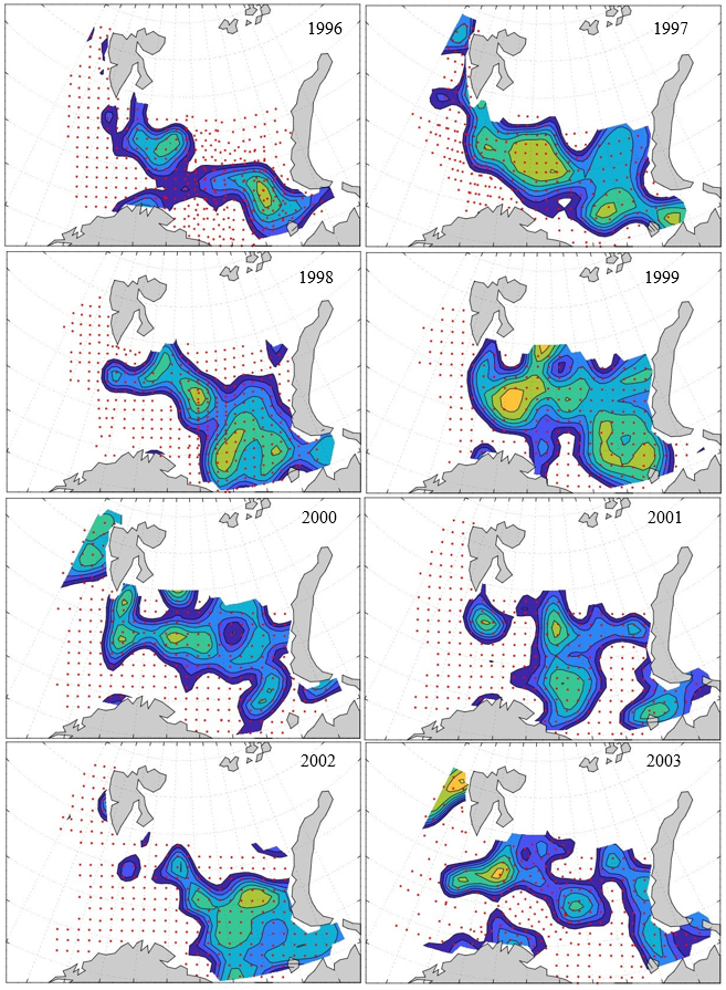 Overview capelin 1996-2003