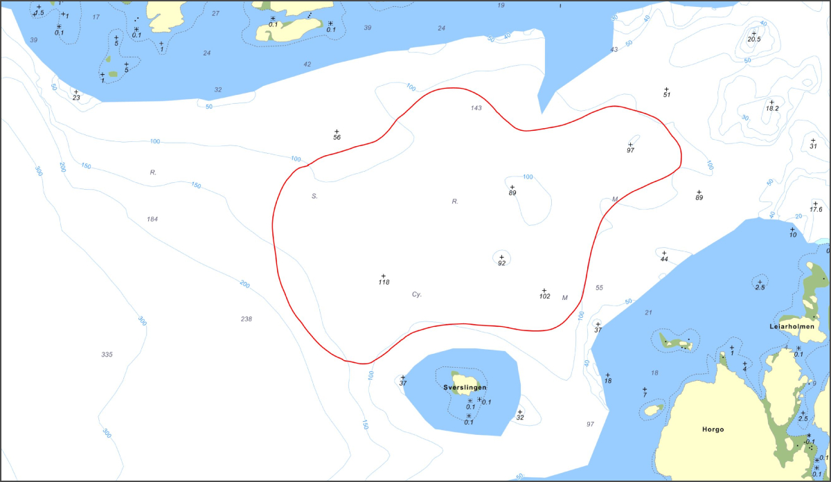 skjermdump av kartutsnitt
