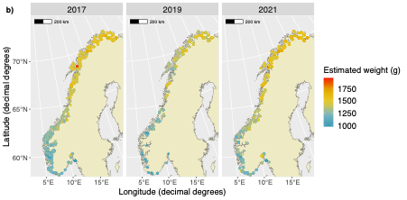 kart med vektfordelingen
